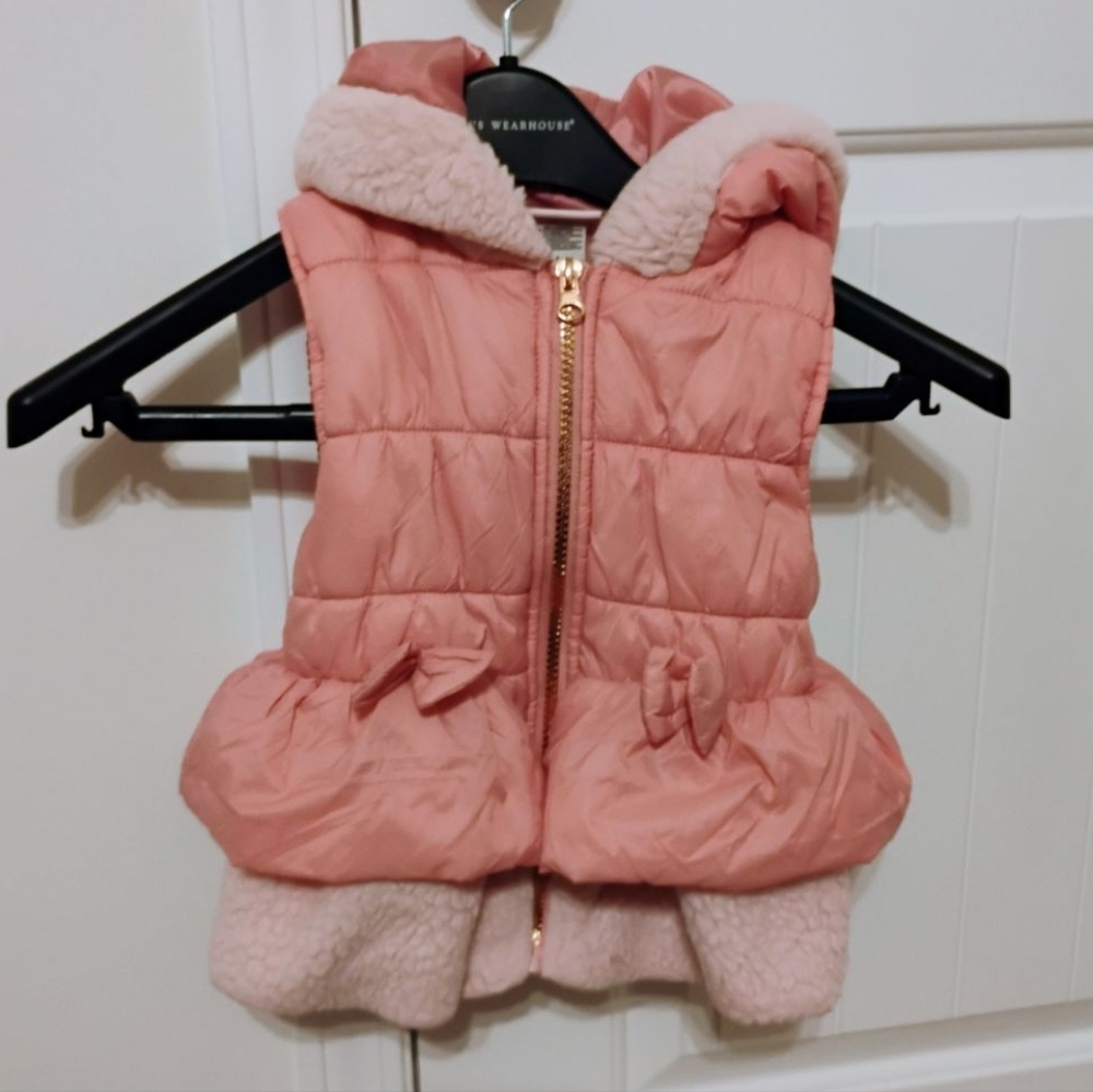 Little girl lass sleeveless hoodie vest Sz-4